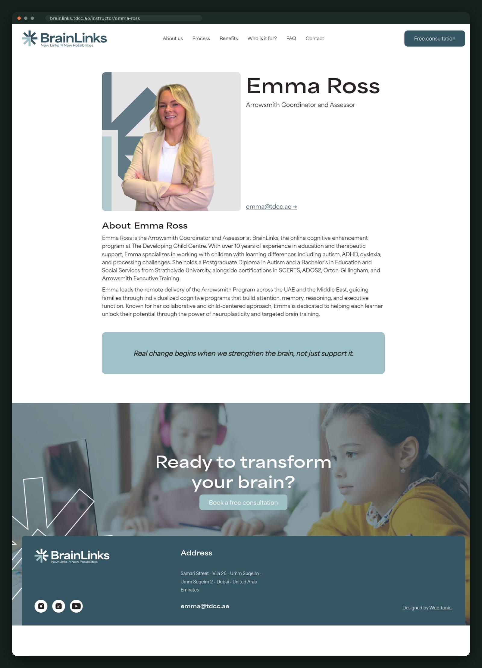 BrainLinks website — screen 5