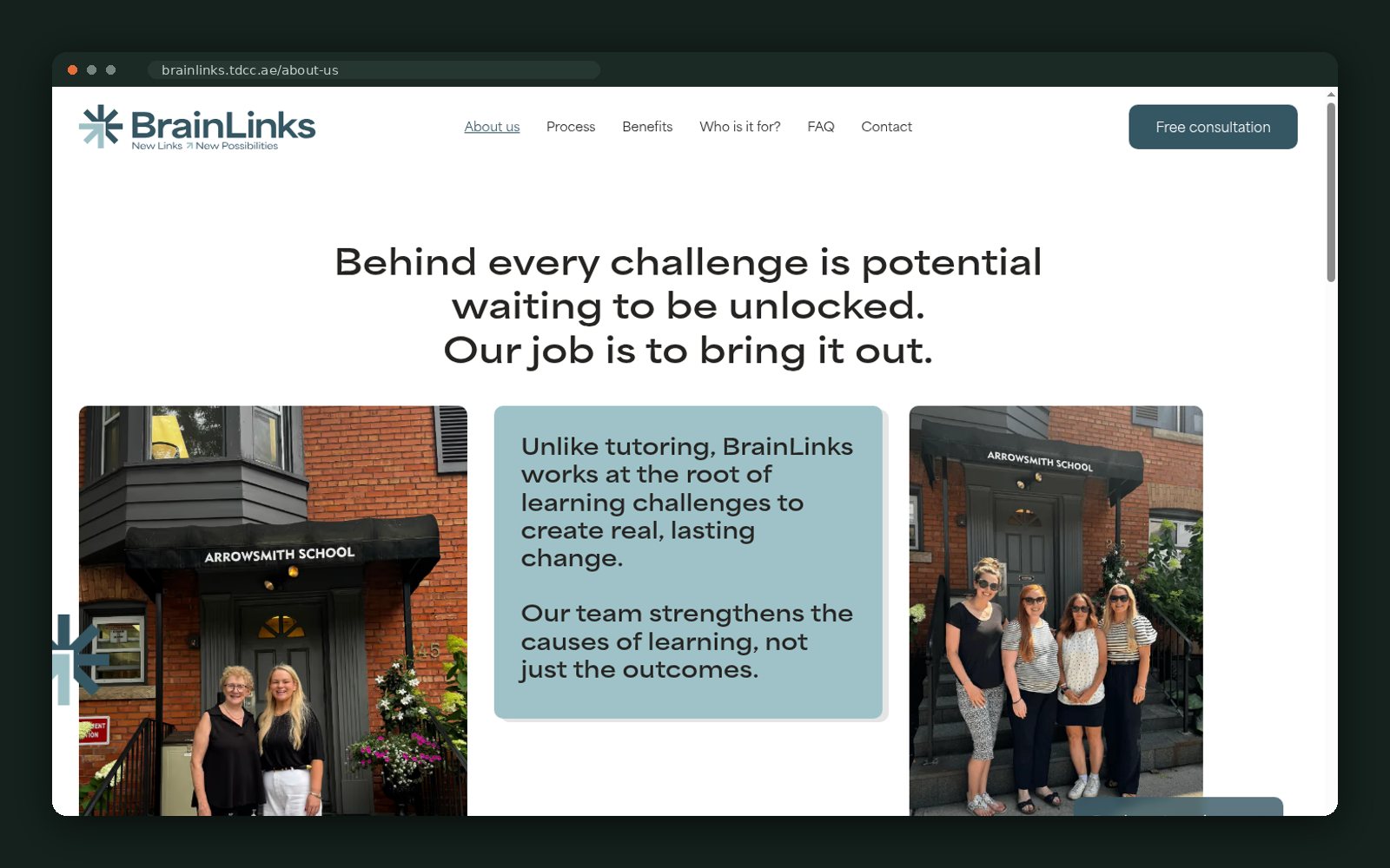 About hero — behind every challenge is potential