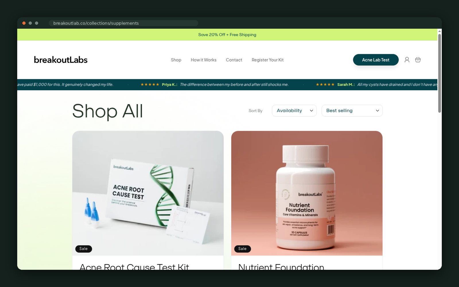 BreakoutLabs website — screen 5