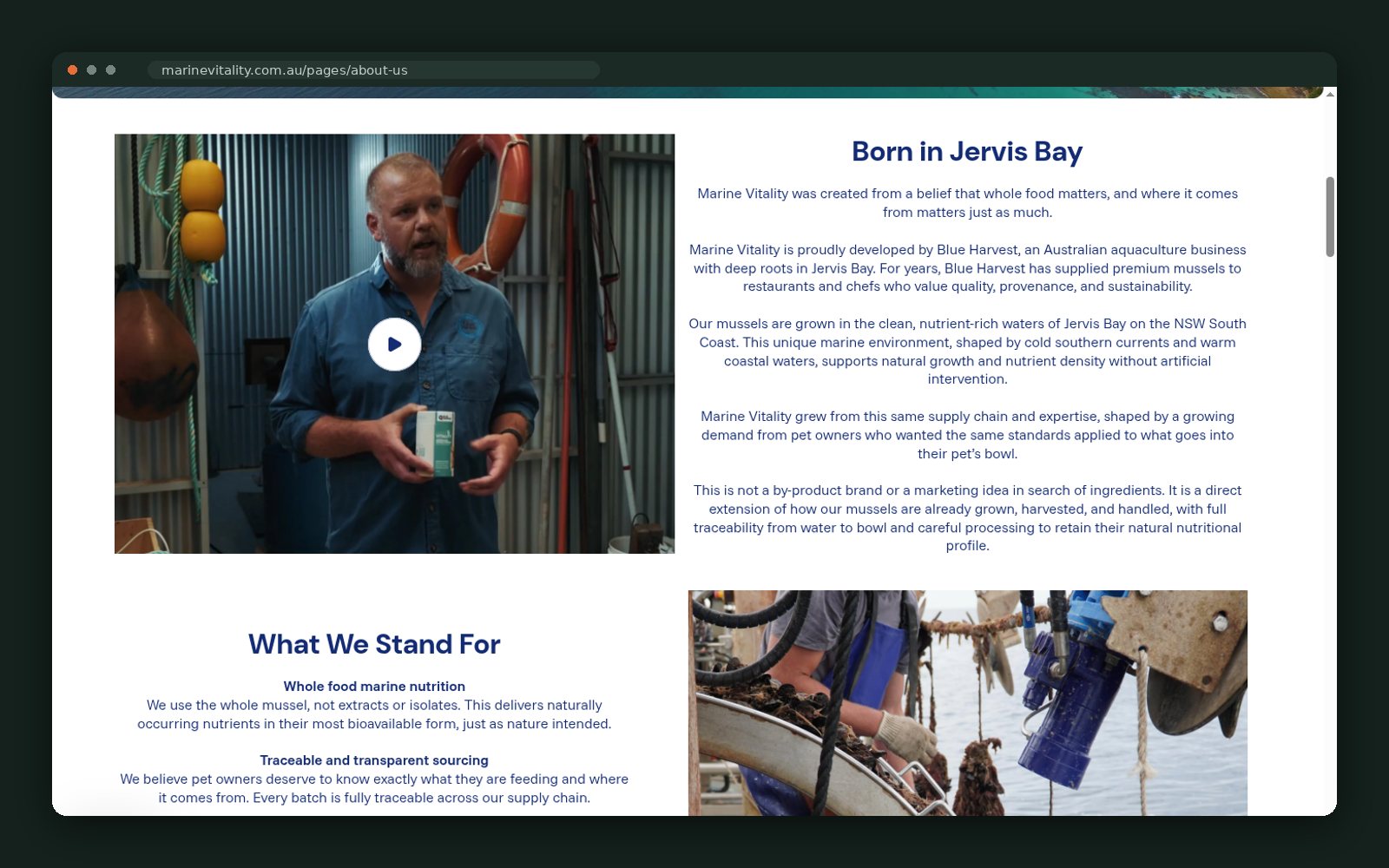 "Born in Jervis Bay" — sourcing and standards