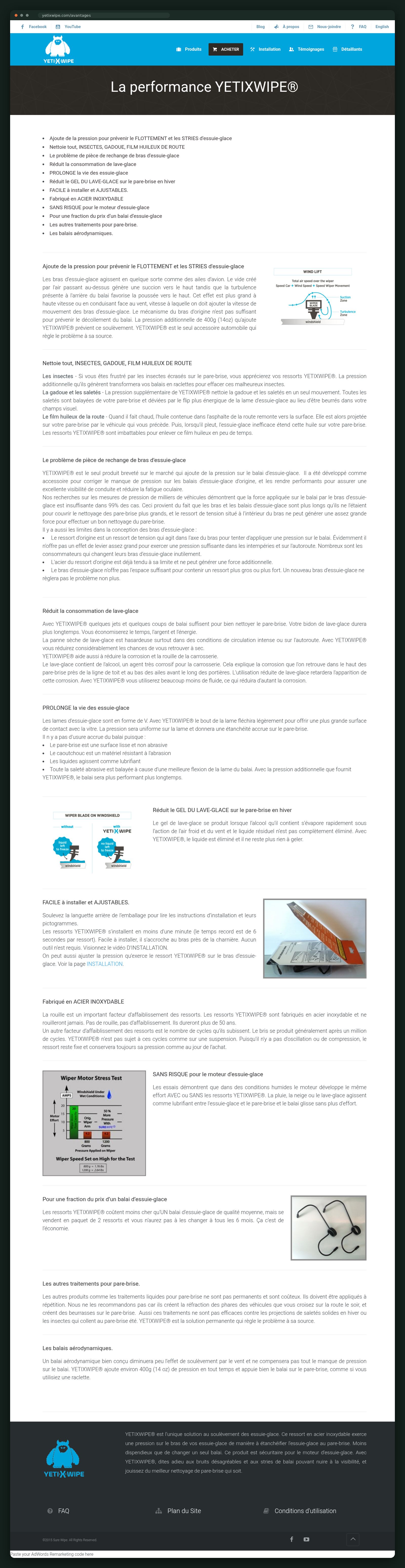 YETIXWIPE website — screen 3