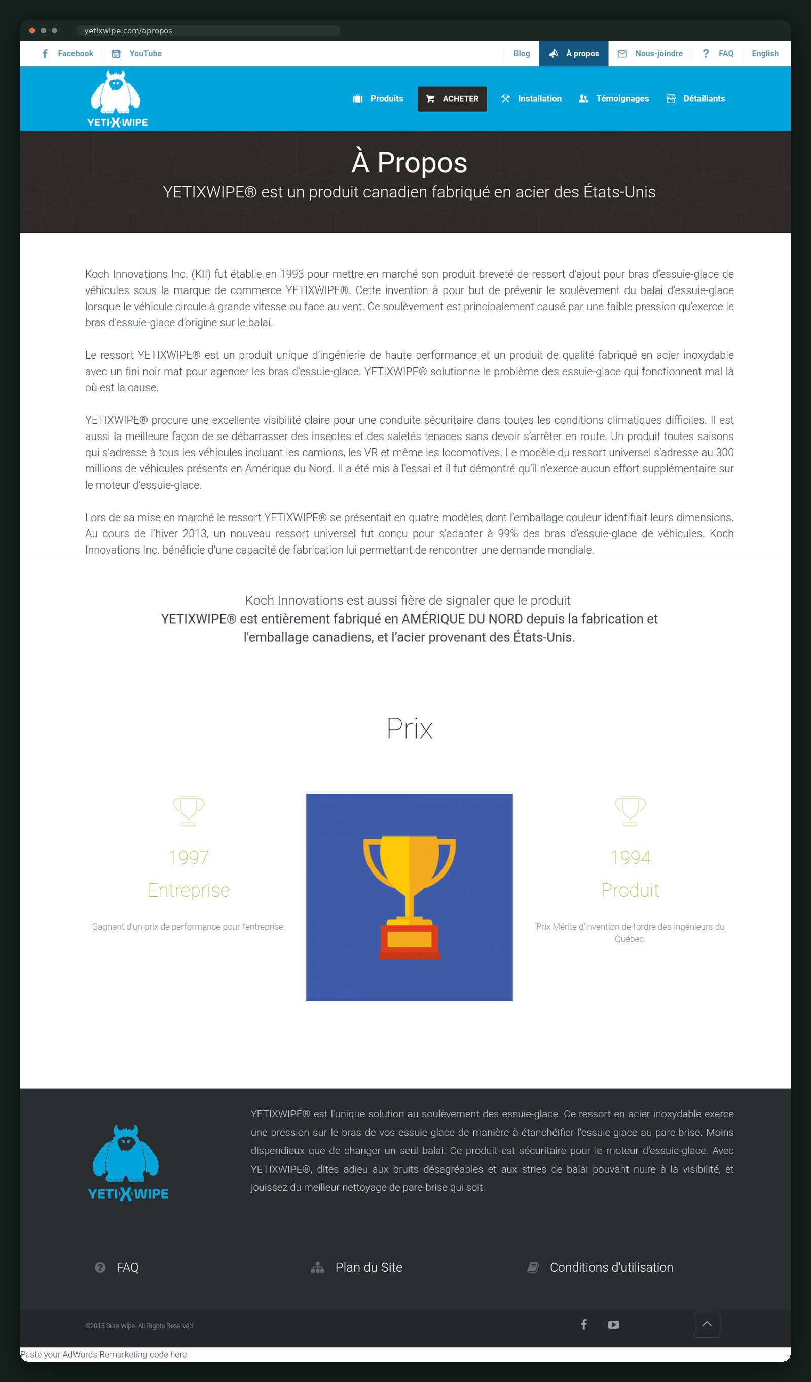 About page — full scroll