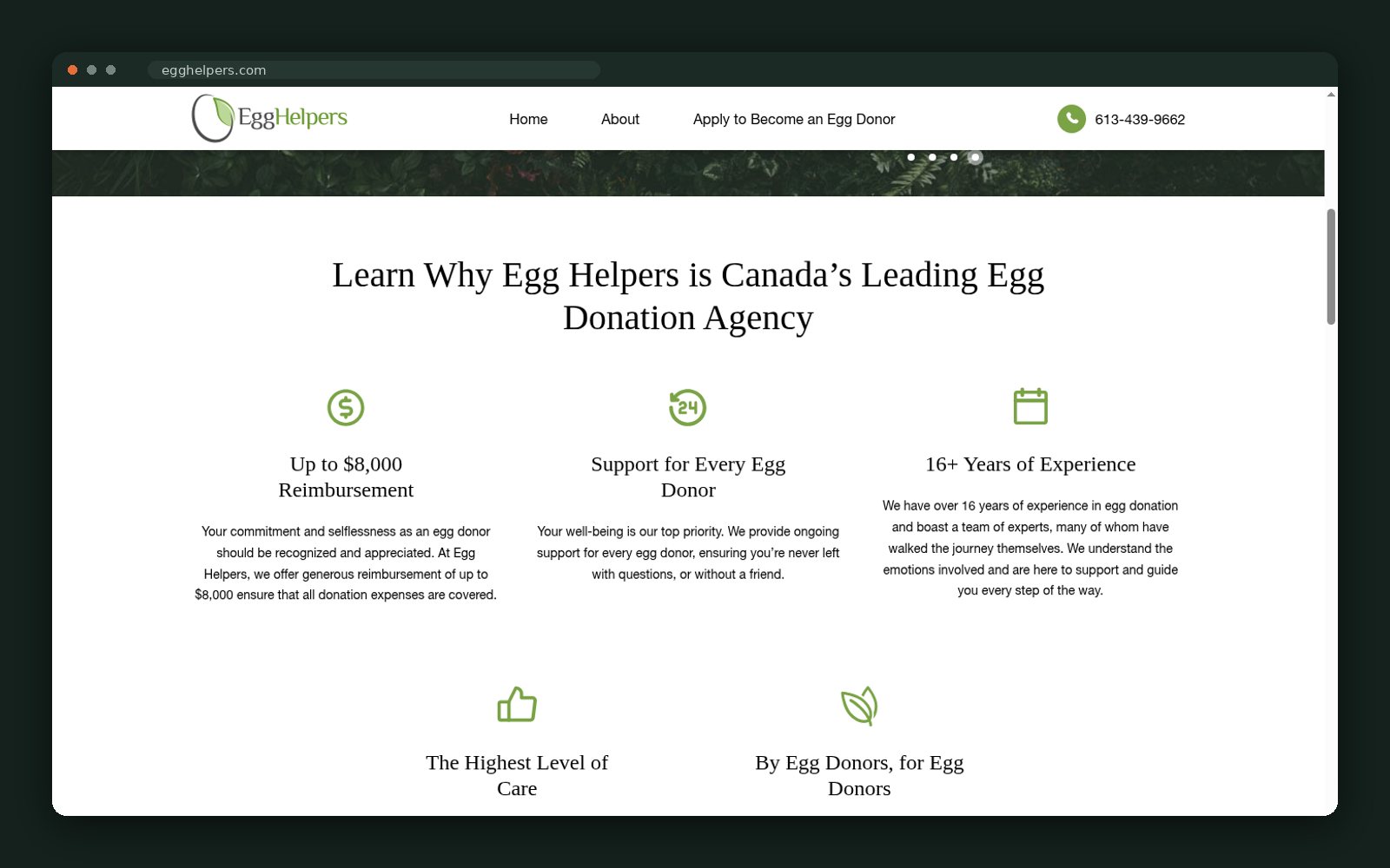 Why donors choose Egg Helpers