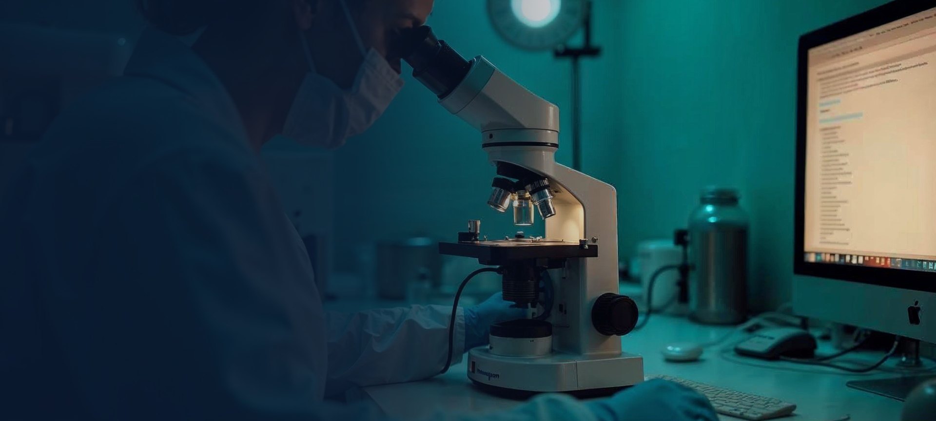 Art-directed fertility laboratory scene representing Egg Helpers' industry