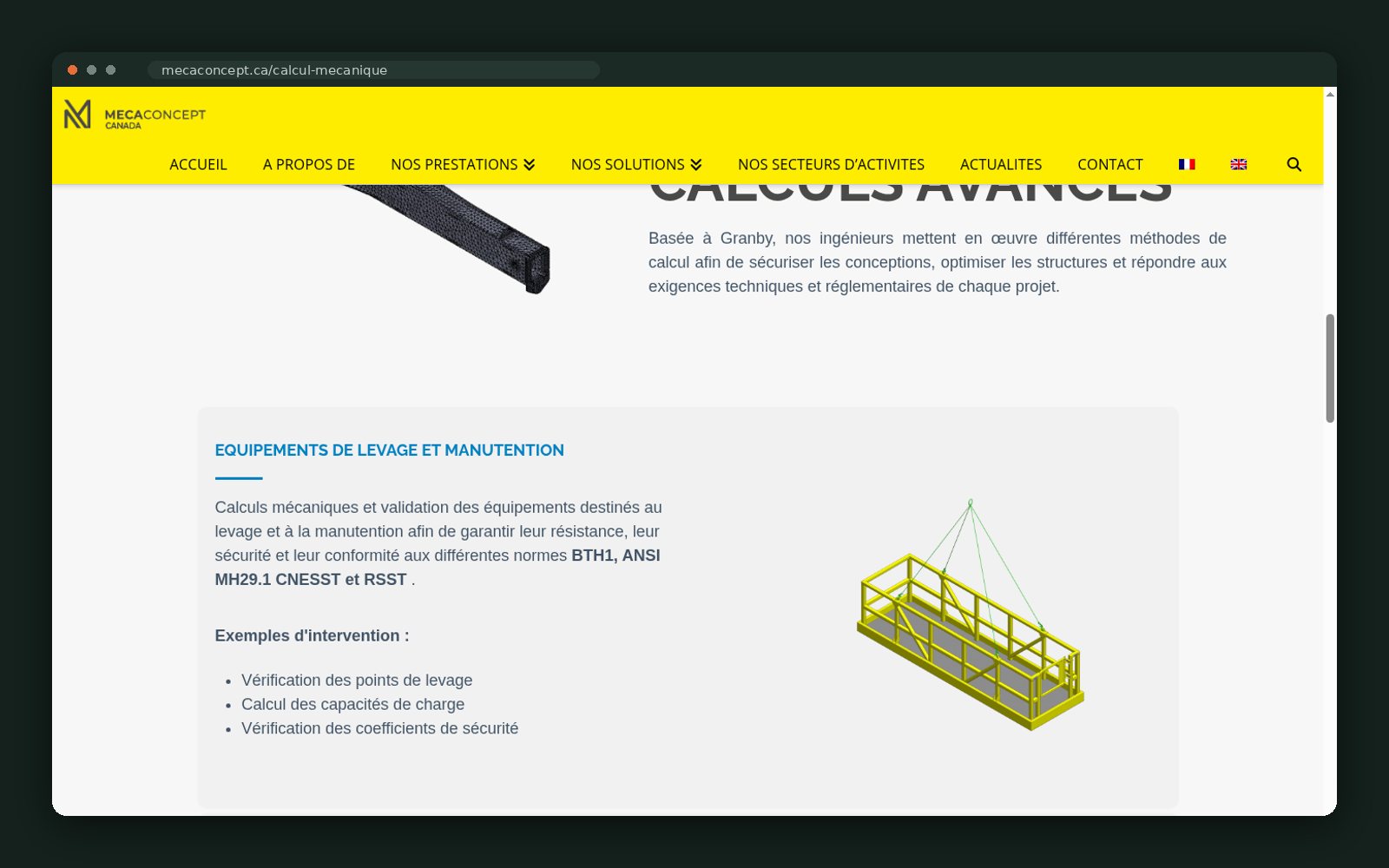 Advanced calculation and finite-element simulation
