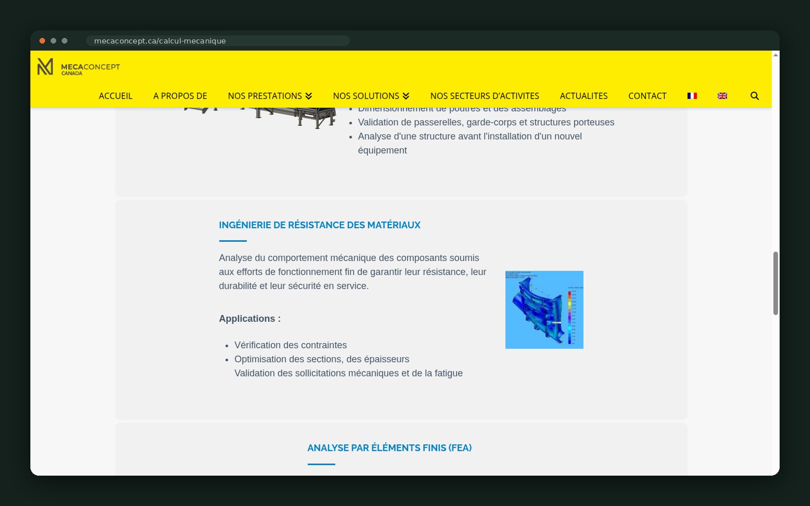 Materials strength engineering section