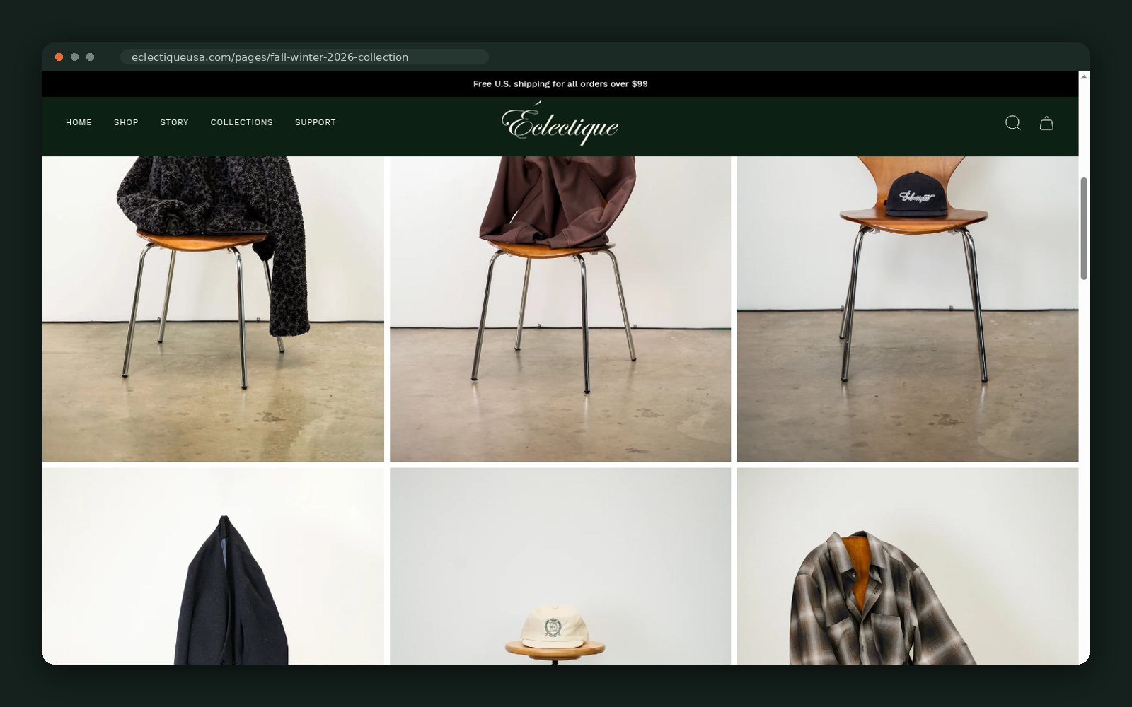 Éclectique USA website — screen 2
