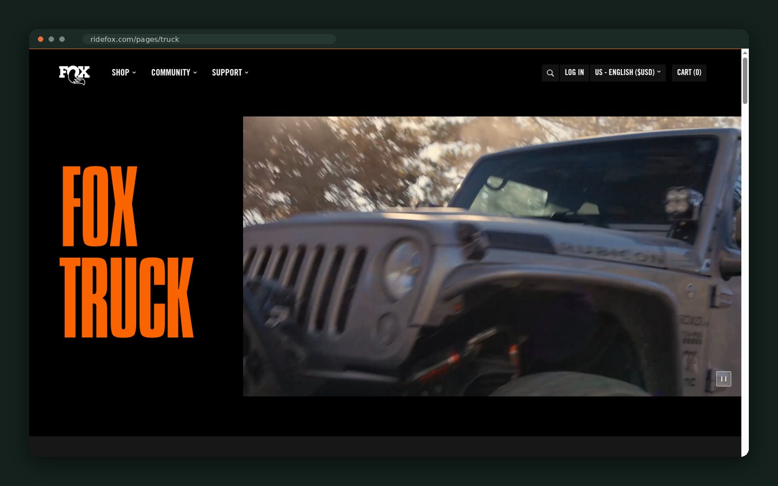 FOX Factory website — screen 3