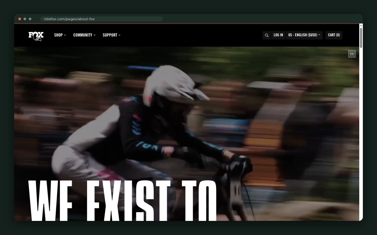 FOX Factory website — screen 5