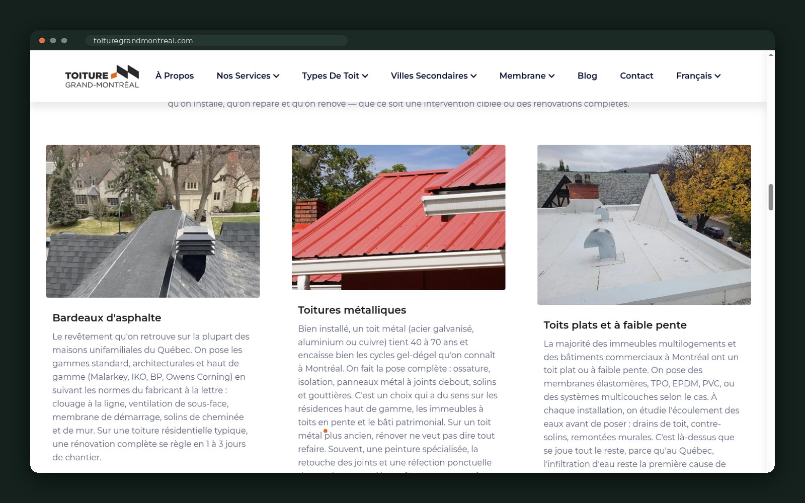 Roof types covered: asphalt shingle, metal, flat and low-slope