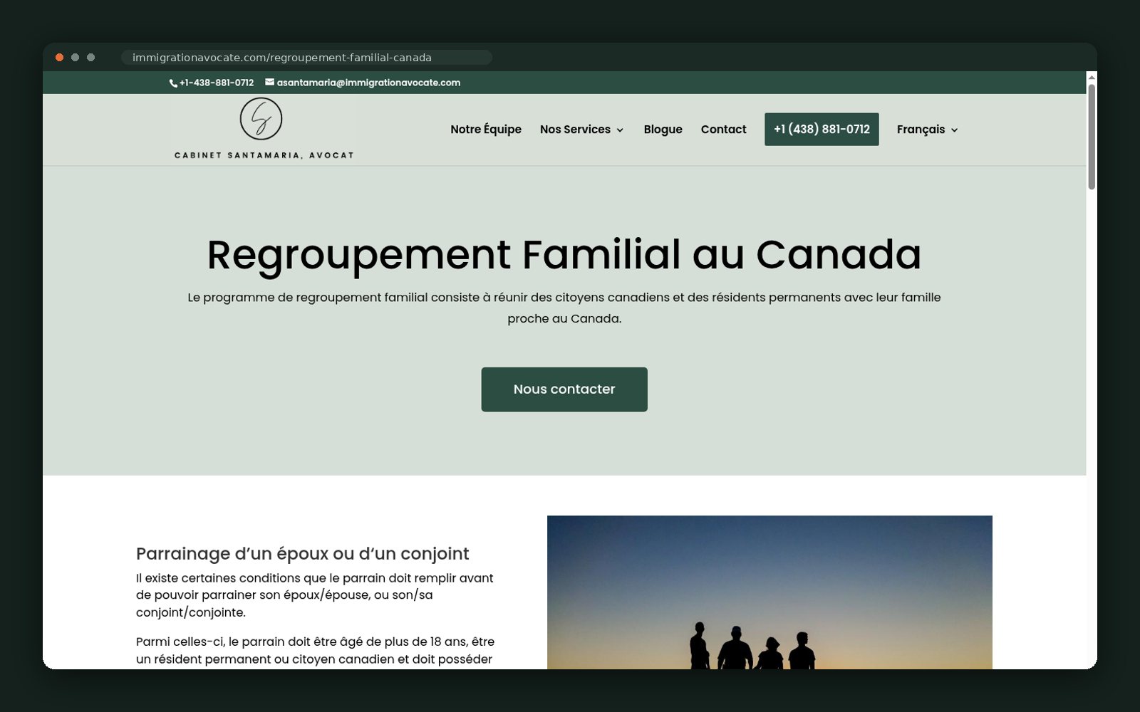 Immigration Avocate website — screen 5