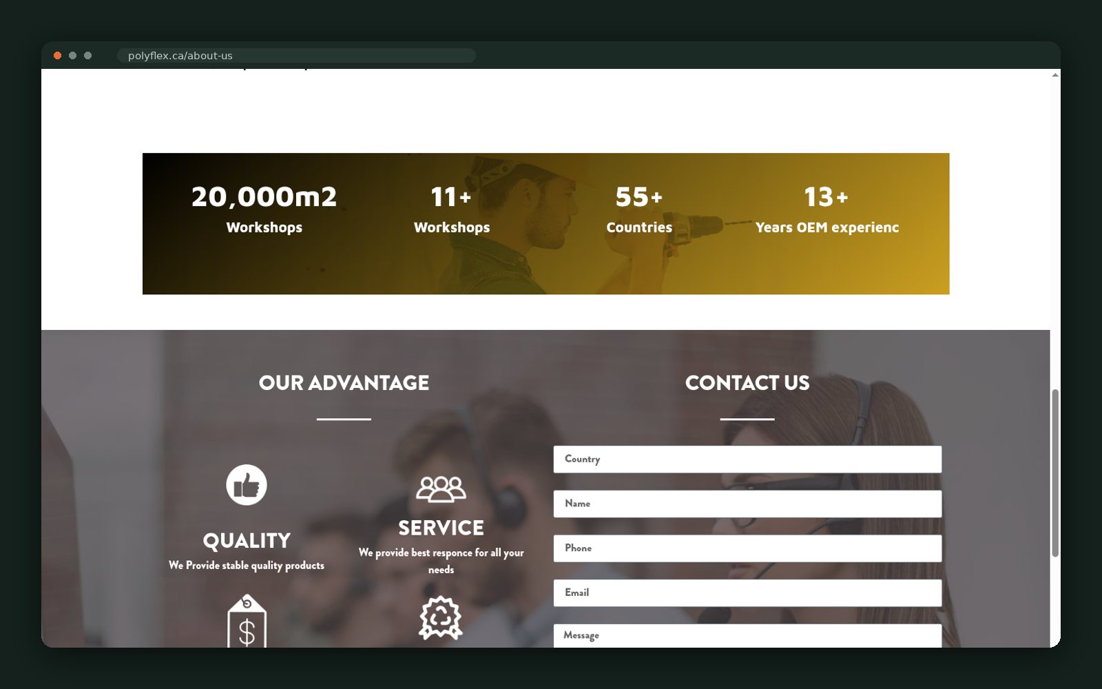 Polyflex website — screen 5