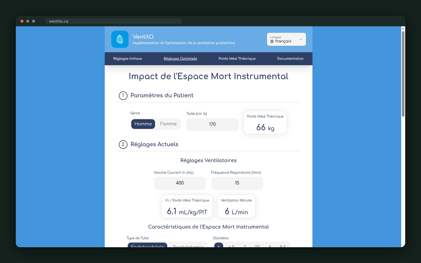 VentilO website — screen 3
