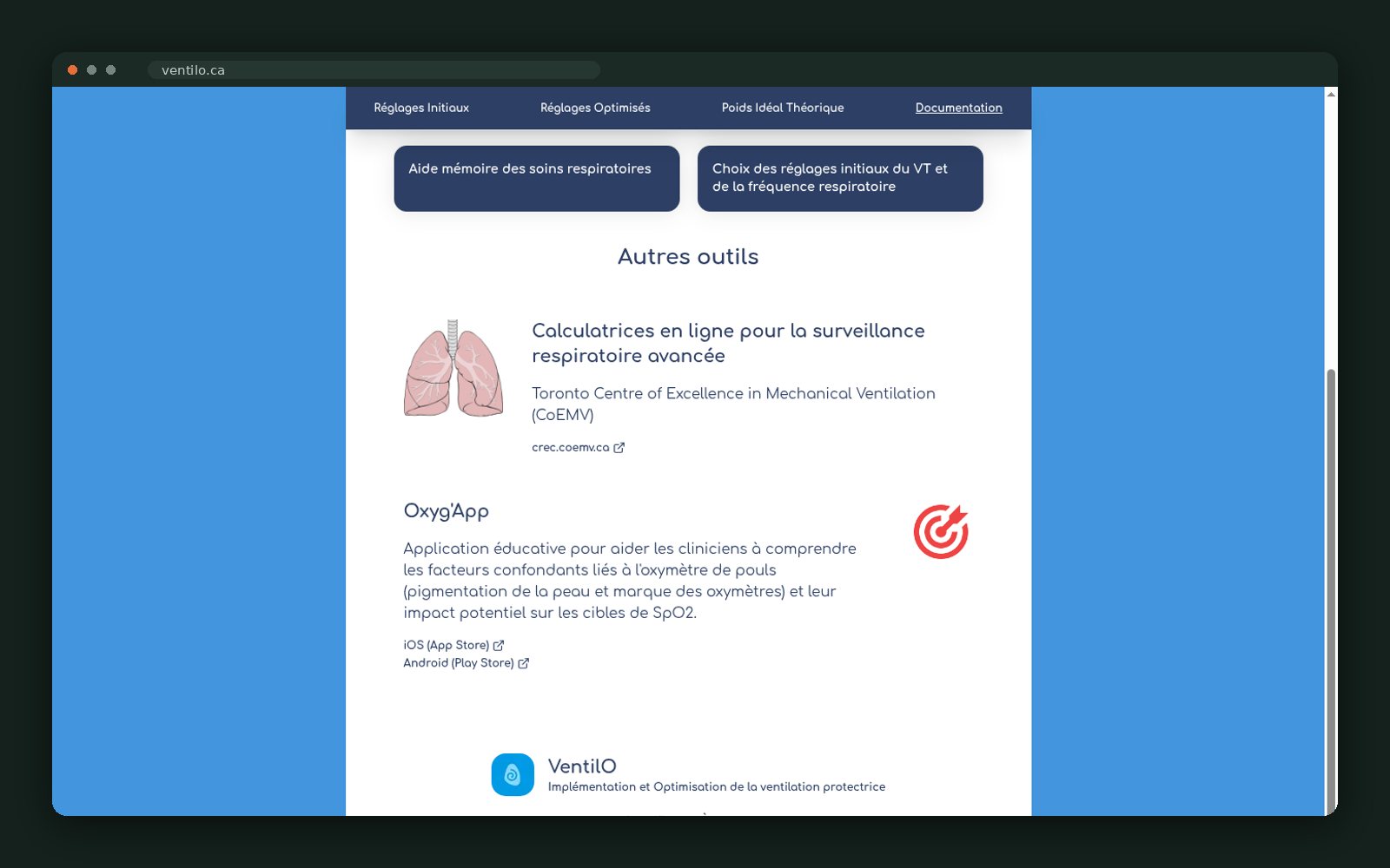 Other recommended clinical tools