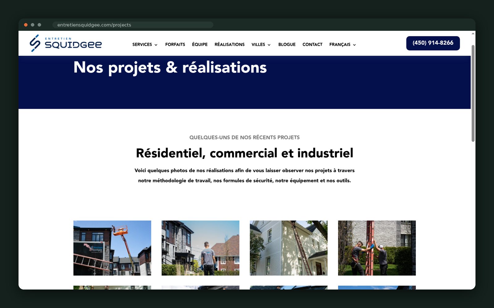 Field photography grid: residential, commercial and industrial jobs