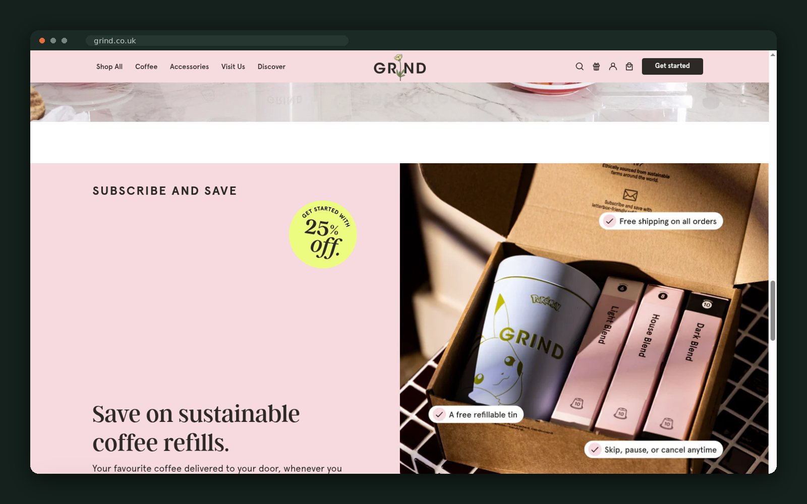 Subscribe & save — the refill subscription block