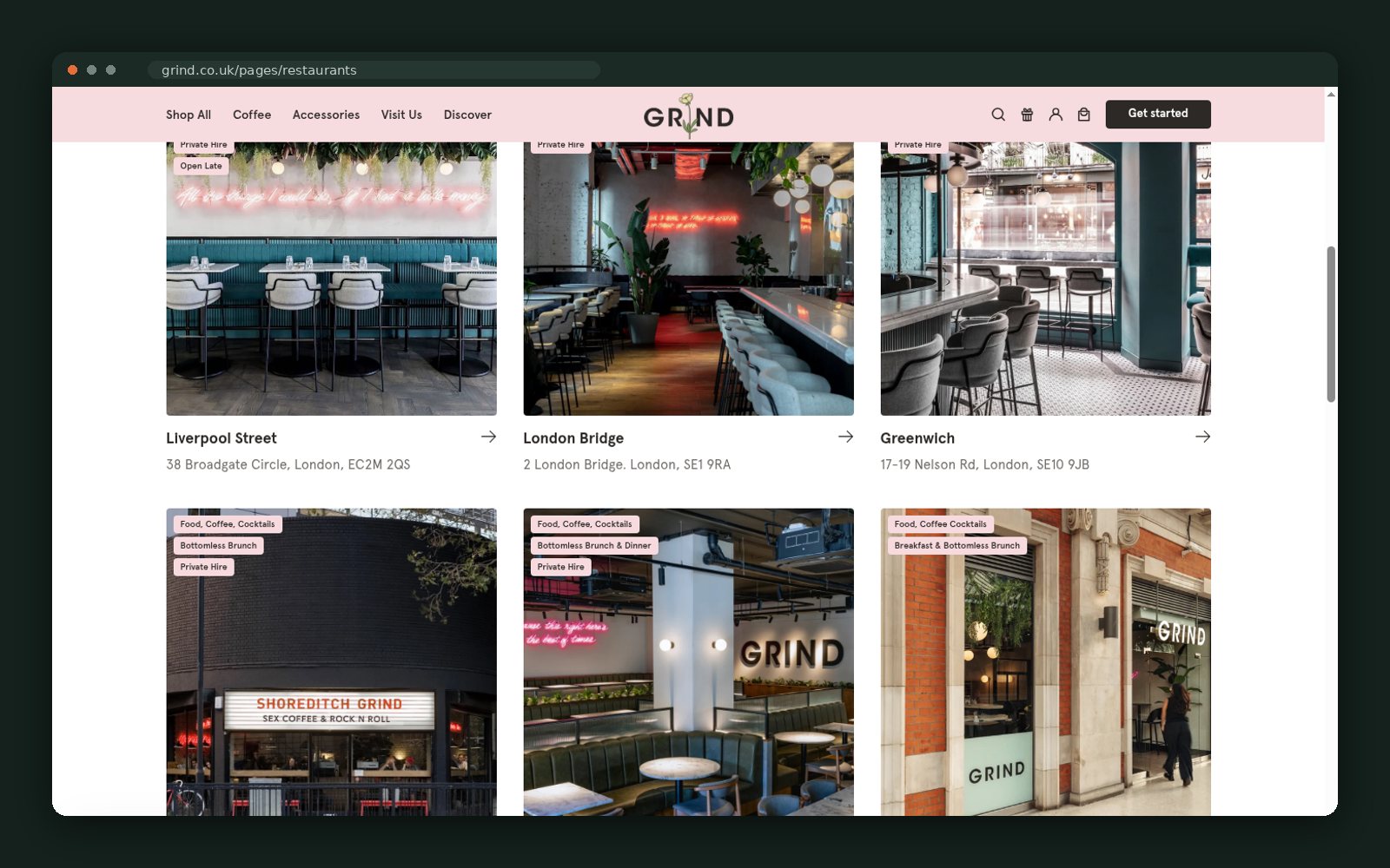 Grind website — screen 3