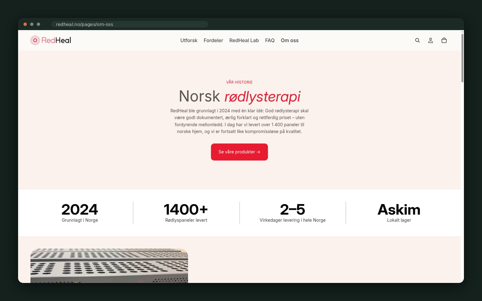 RedHeal website — screen 2
