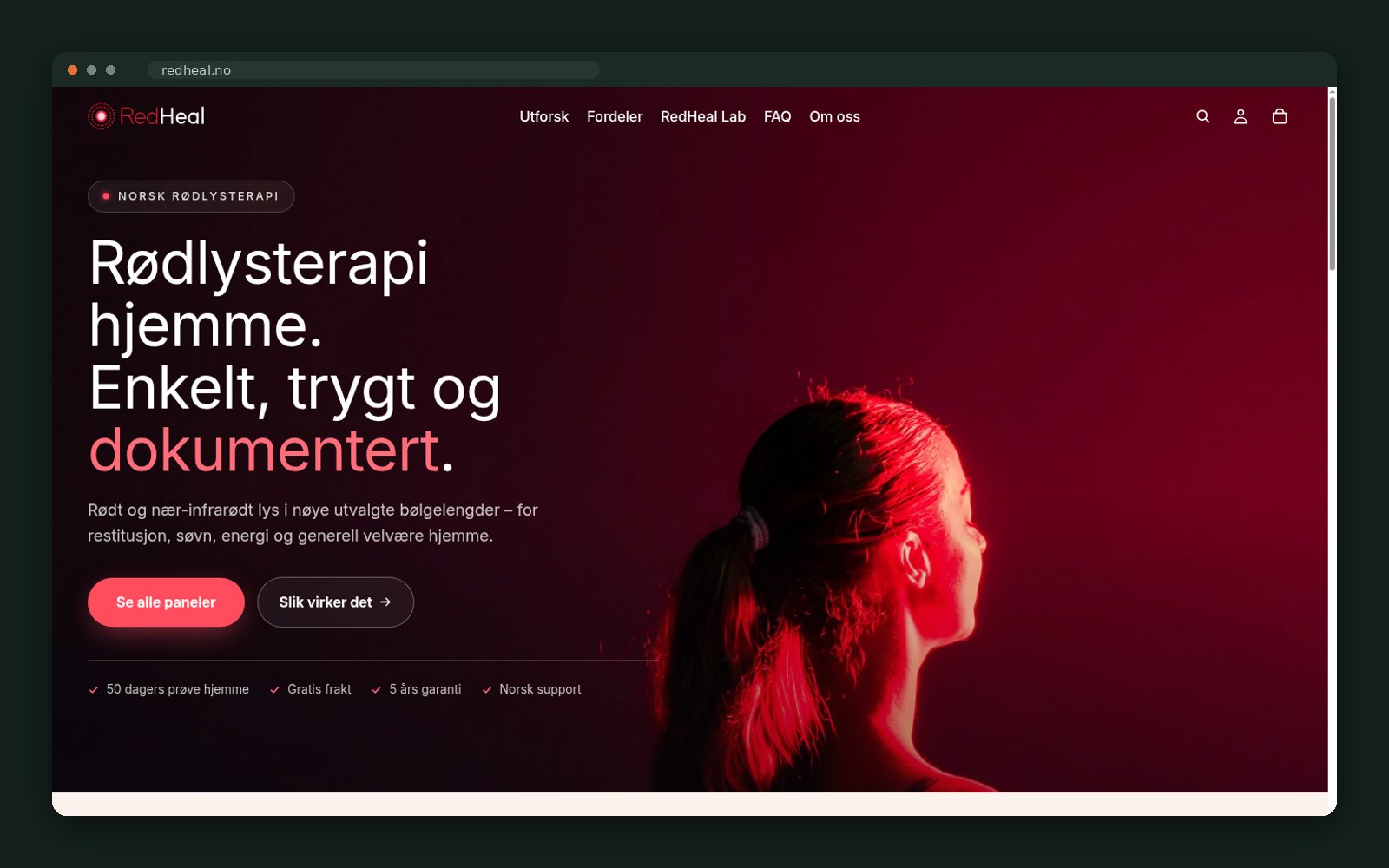 RedHeal website homepage