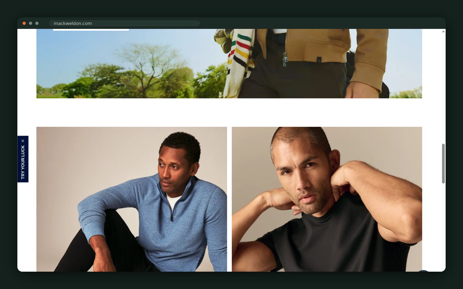 Shop by category grid and seasonal edit