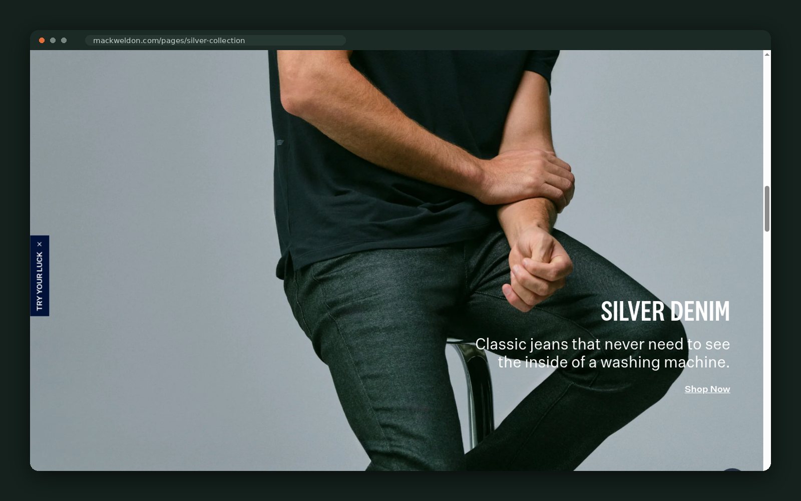 SILVER Denim editorial module