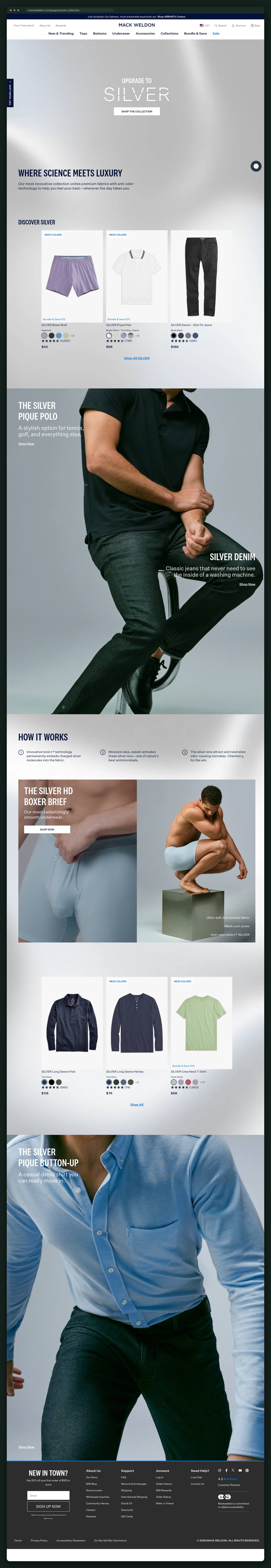 Mack Weldon website — screen 2