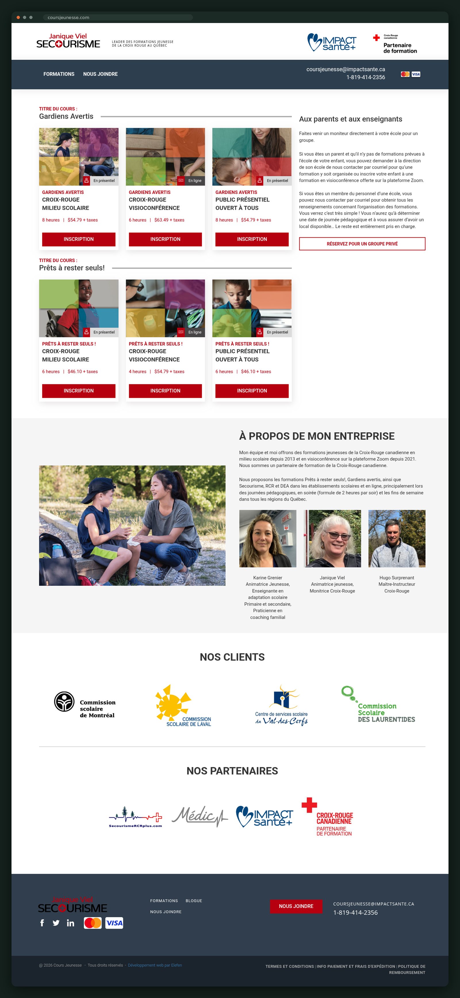 Gardiens Avertis website homepage