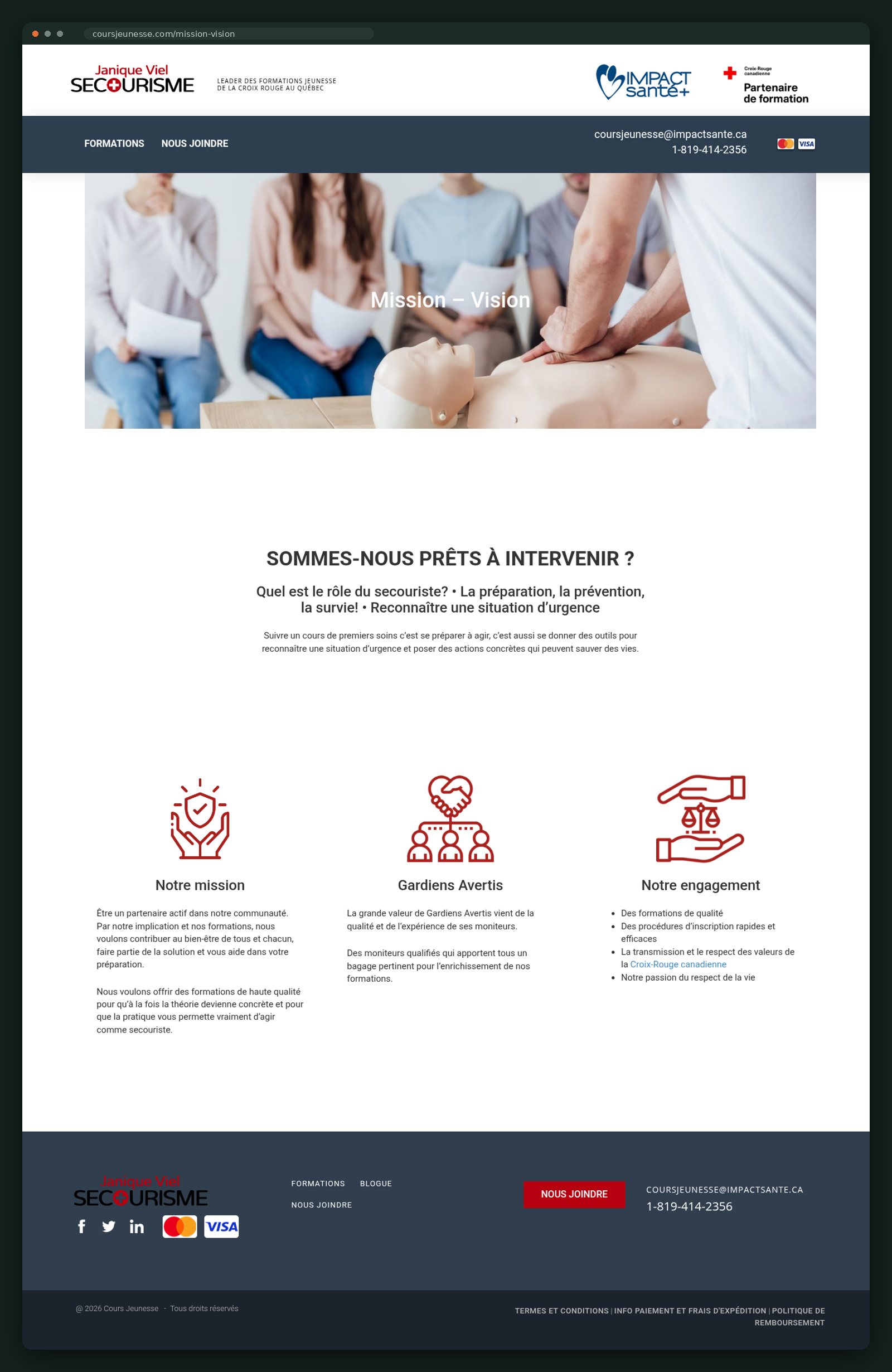 Gardiens Avertis website — screen 5