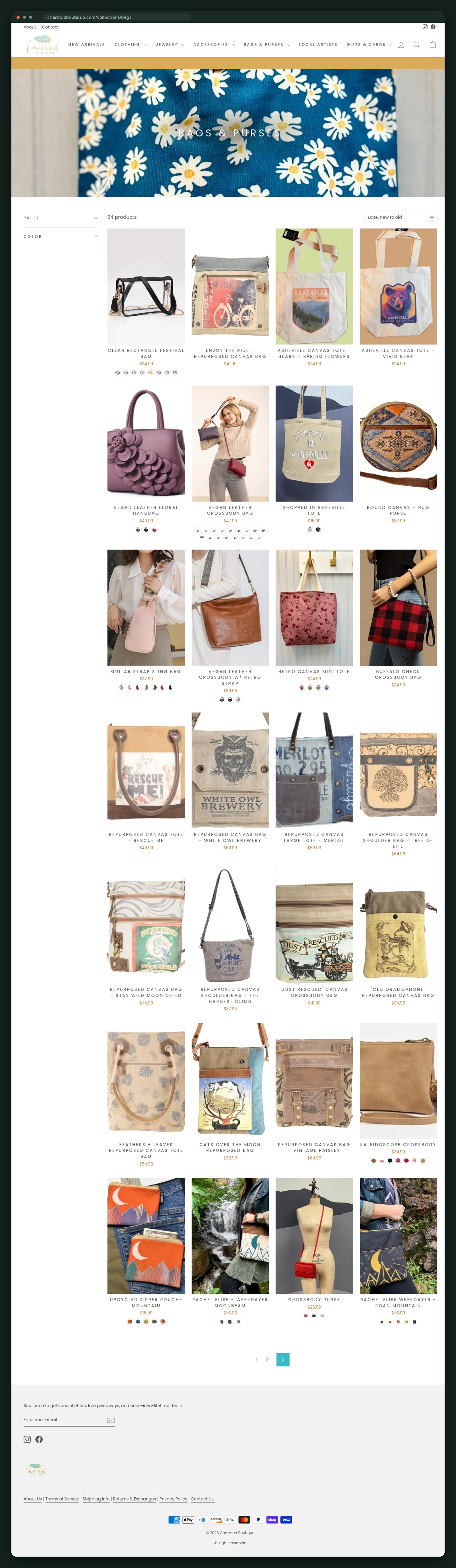 Bags and purses collection, full scroll