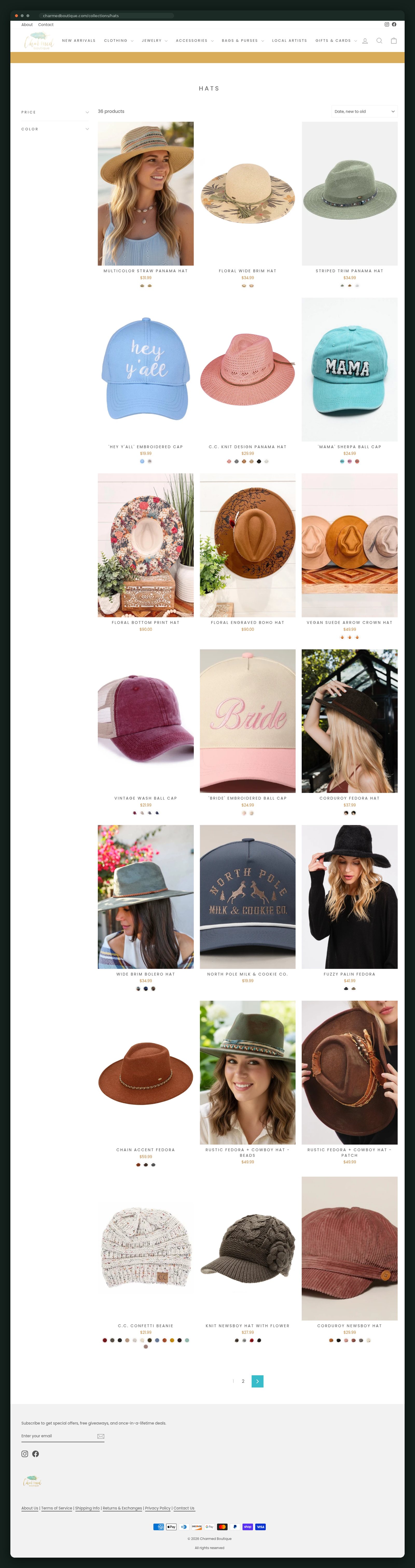 Hats collection, full scroll