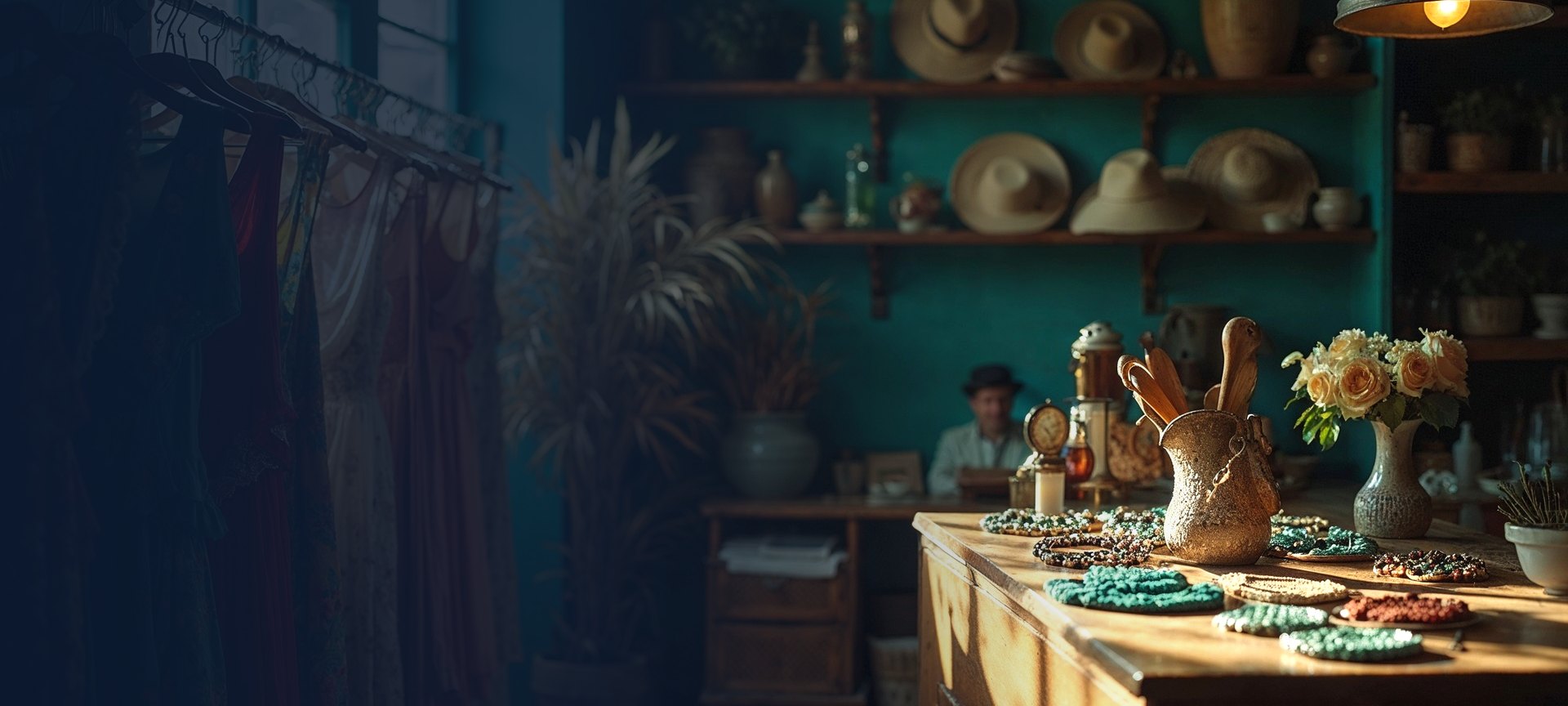 Art-directed boutique retail scene representing Charmed Boutique's industry