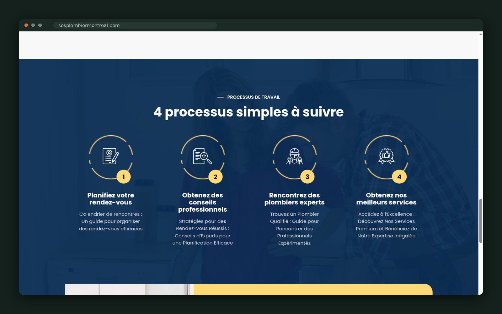 Four-step process section