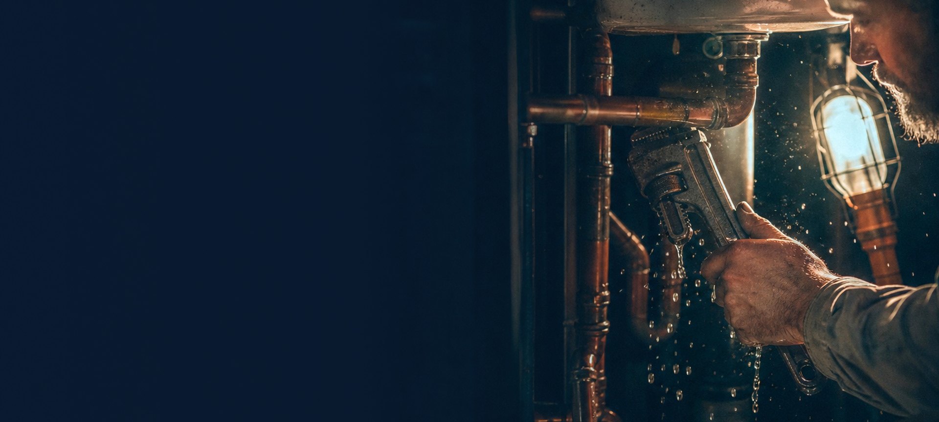 Art-directed plumbing scene representing SOS Plombier Montréal's trade