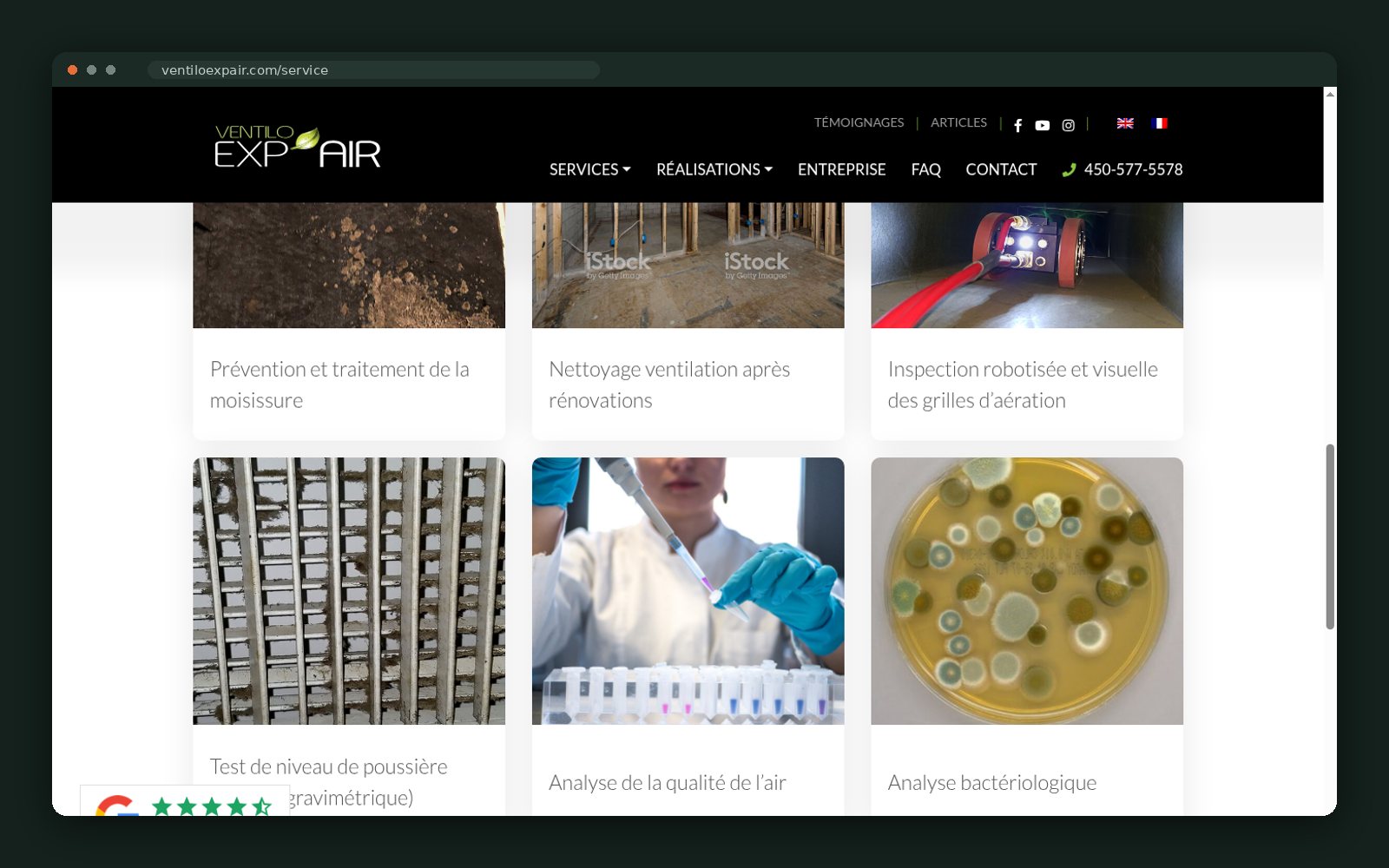 Prevention, post-renovation cleaning and robotic inspection services