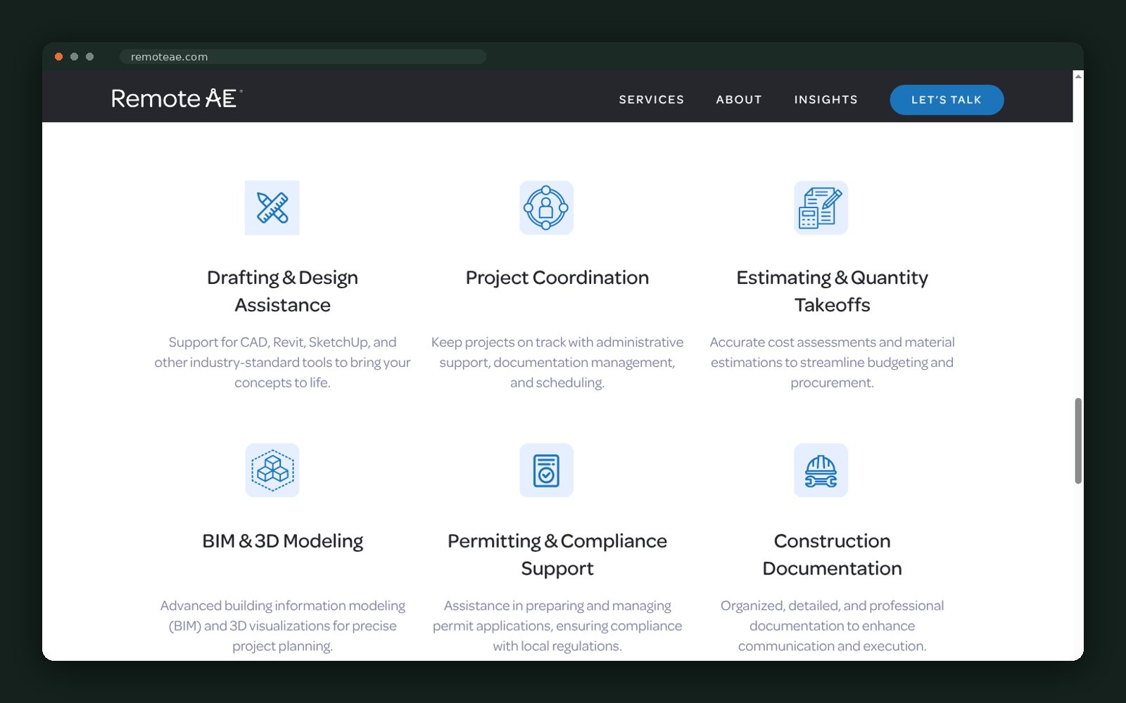 Remote AE website — screen 5