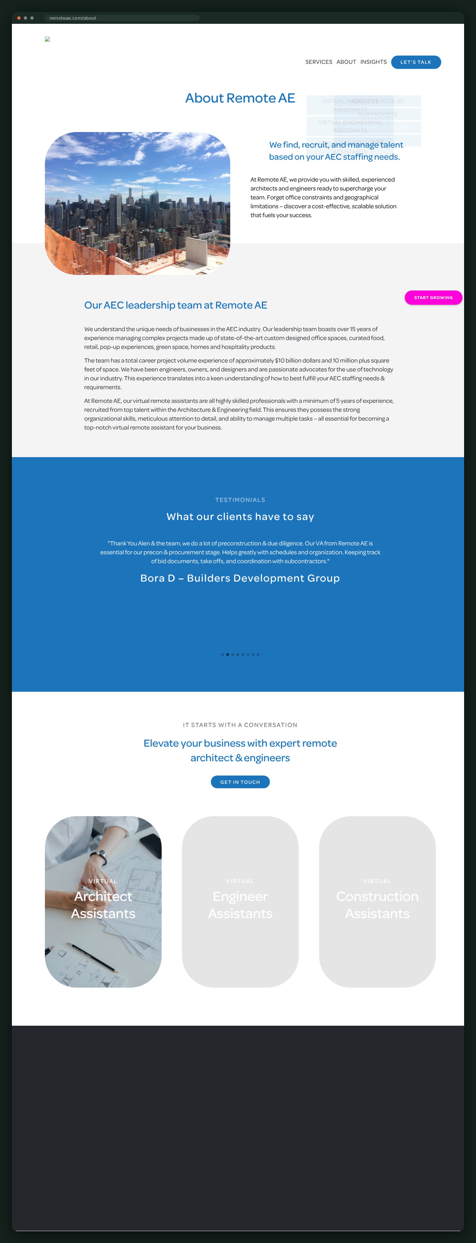 About Remote AE, full scroll