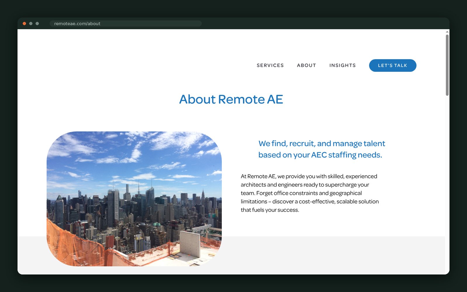 Remote AE website — screen 4