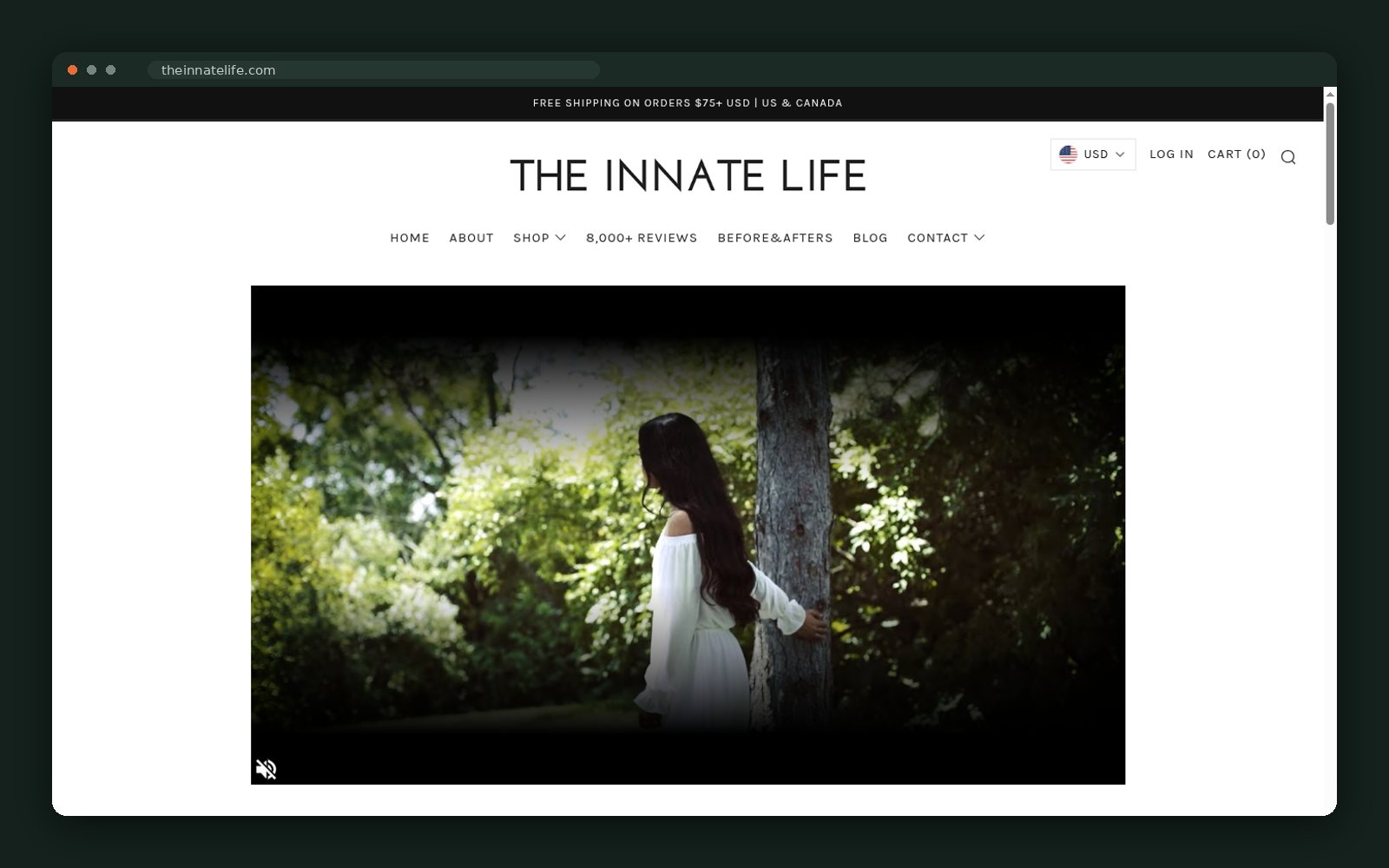 The Innate Life website — screen 2