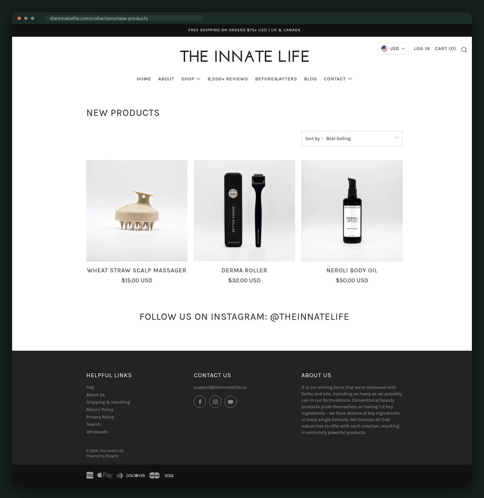 Full New Products collection page