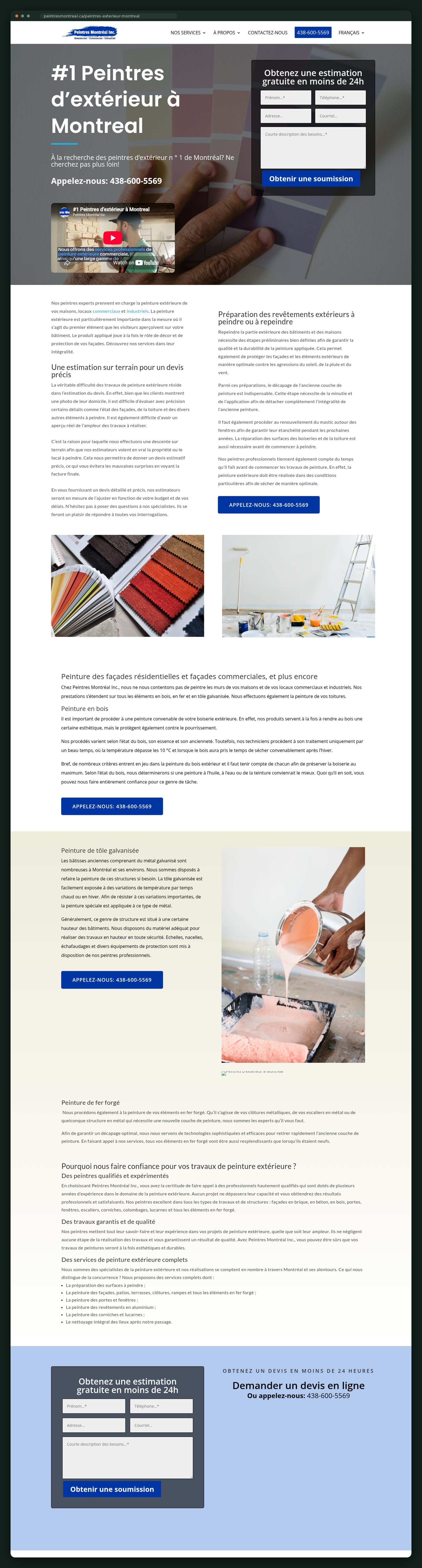 Full exterior painting service page