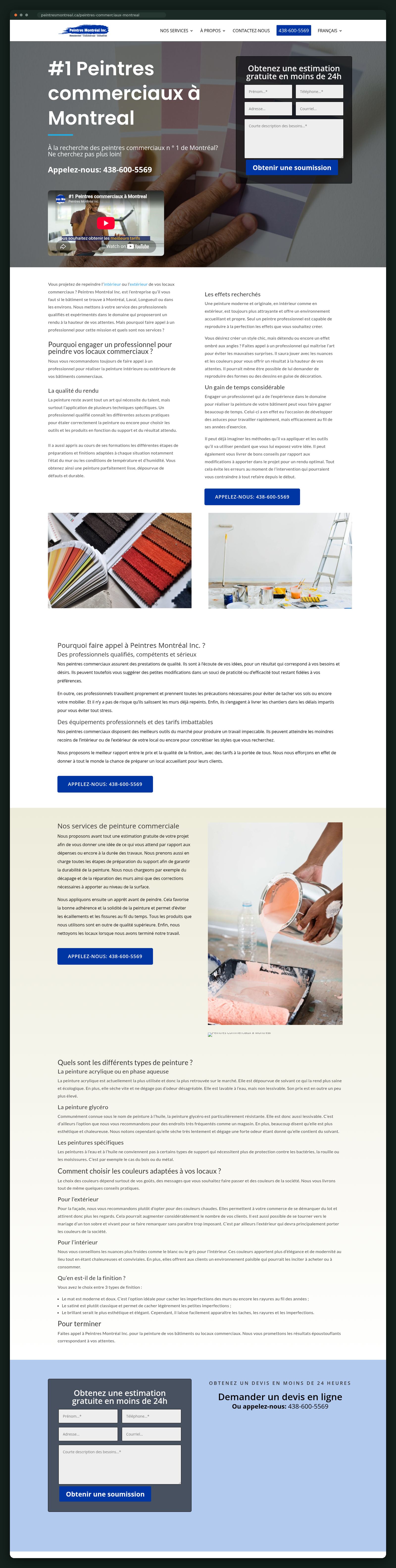 Full commercial painting service page