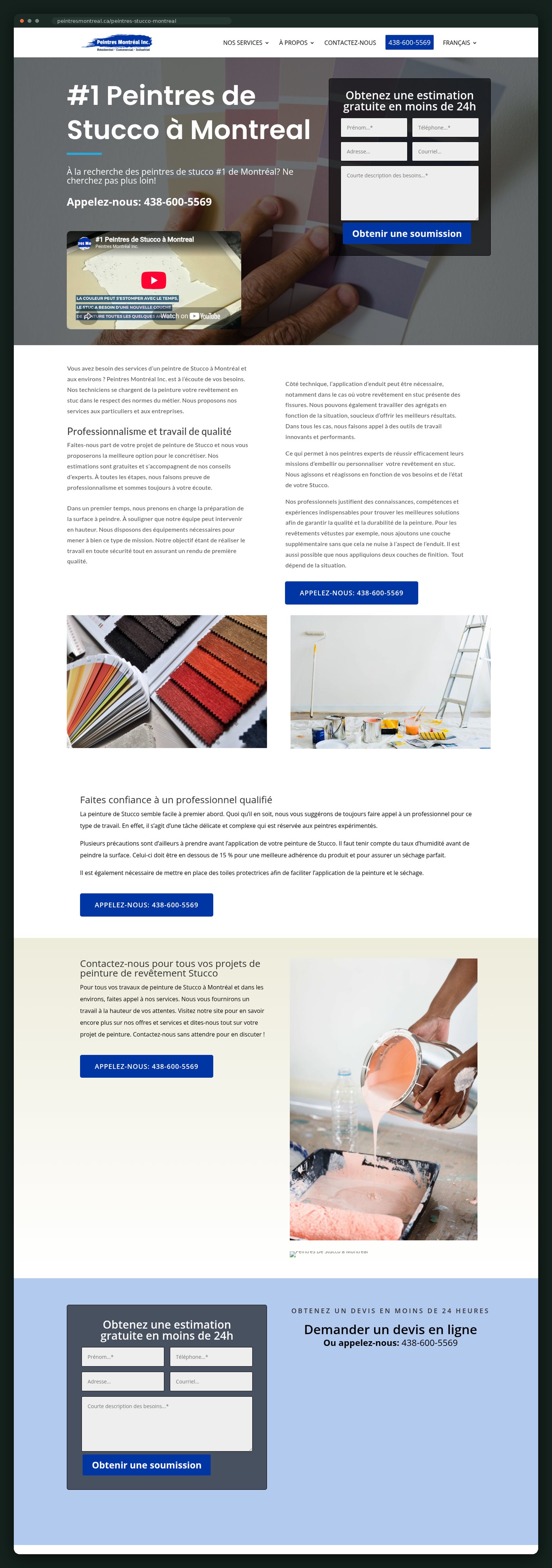 Full stucco painting service page