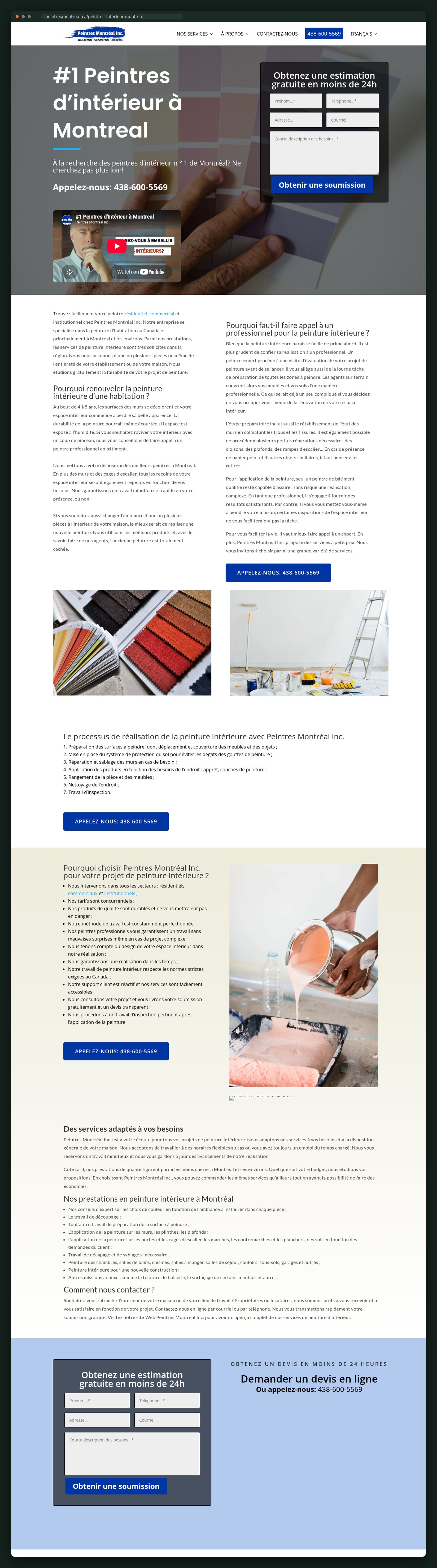 Full interior painting service page