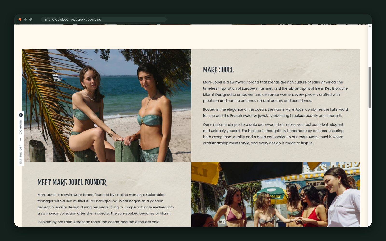 Brand story and founder introduction