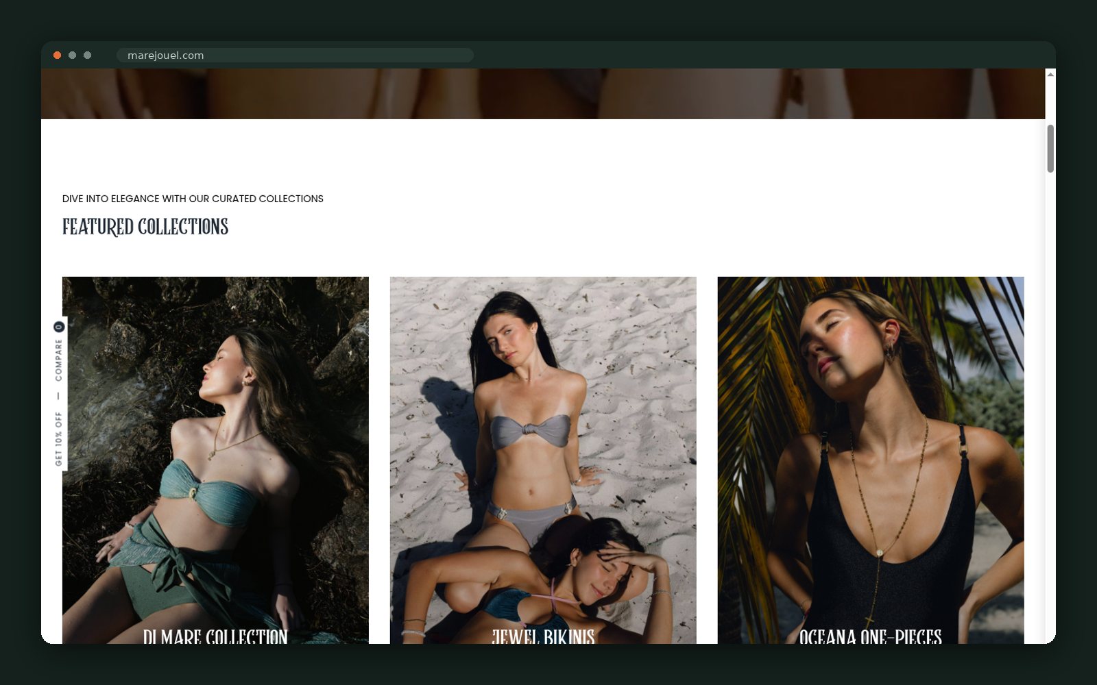 Mare Jouel website — screen 3
