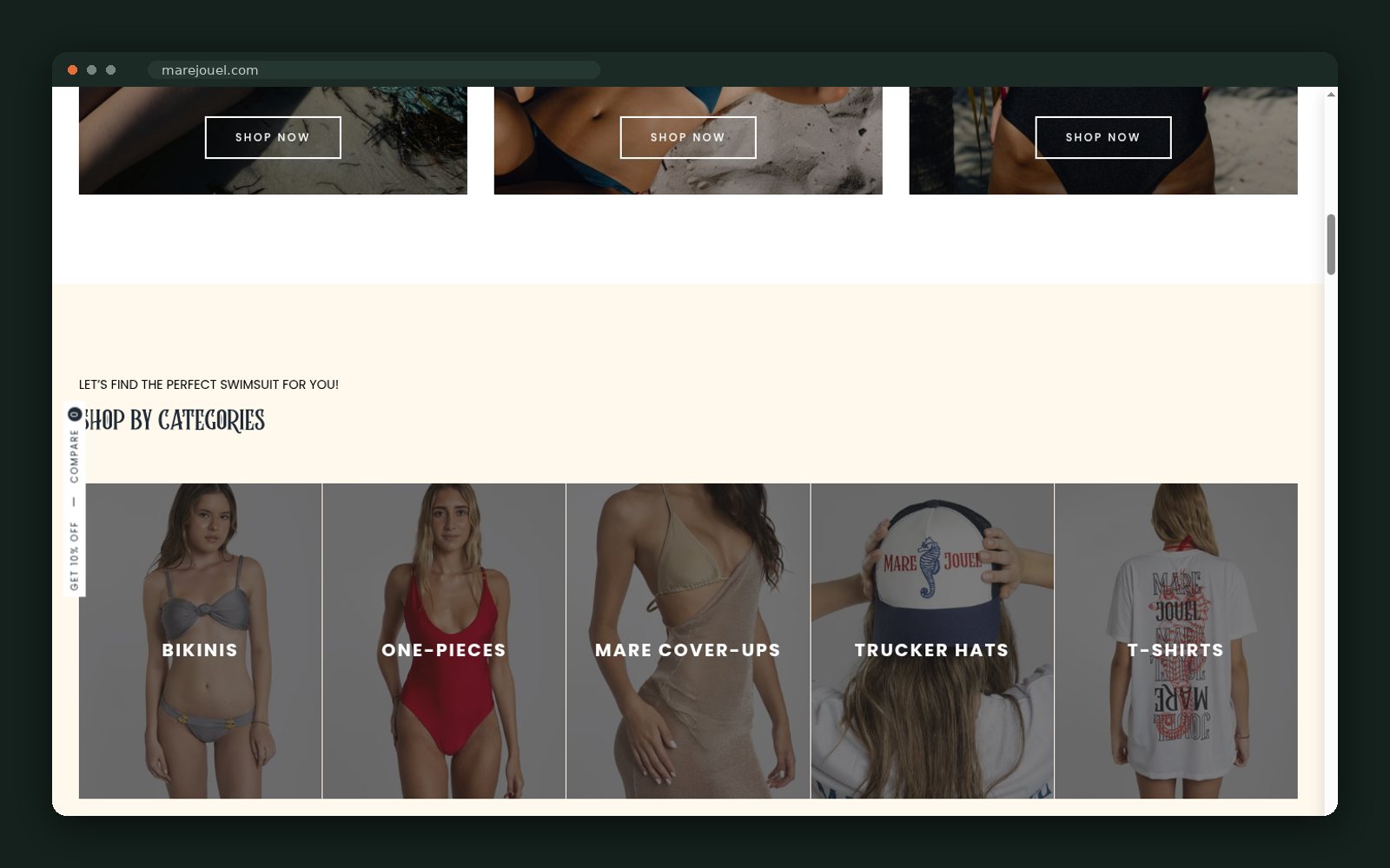 Mare Jouel website — screen 4