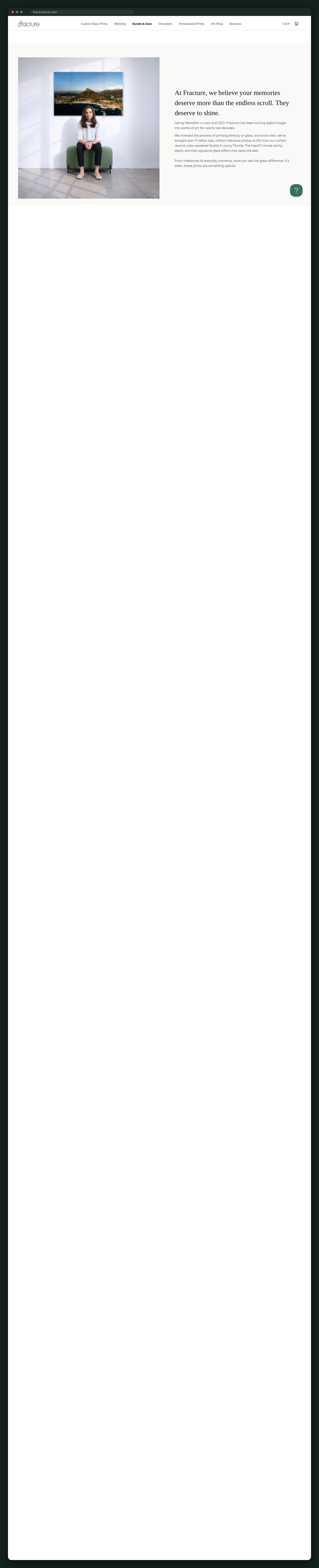 Fracture homepage, full scroll