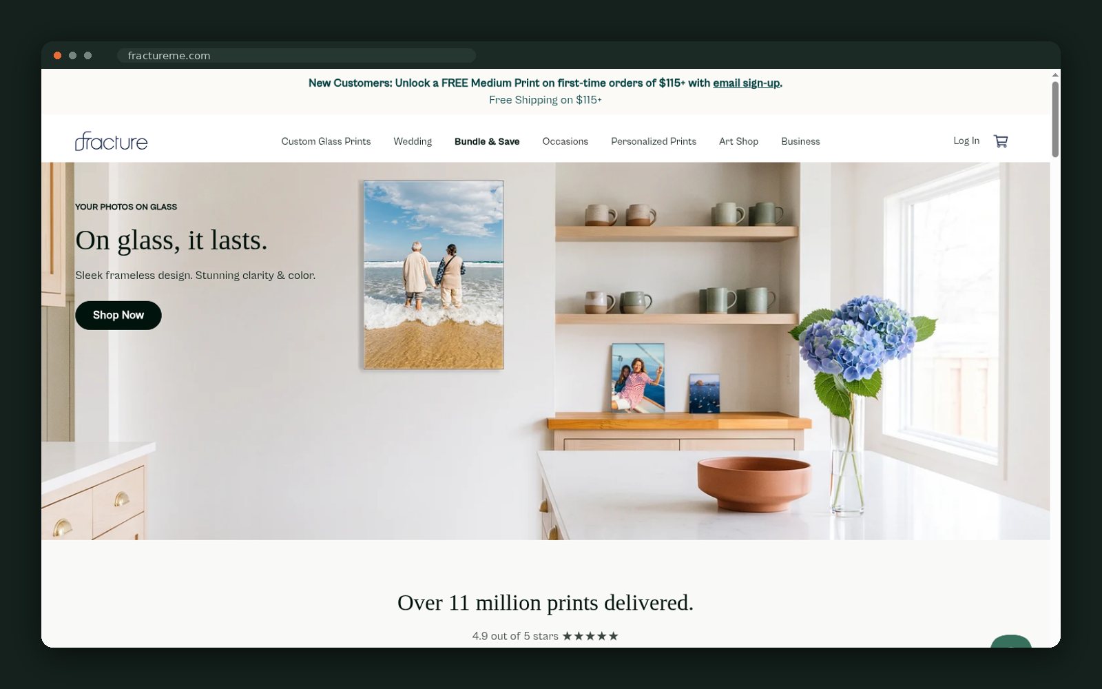Fracture website homepage