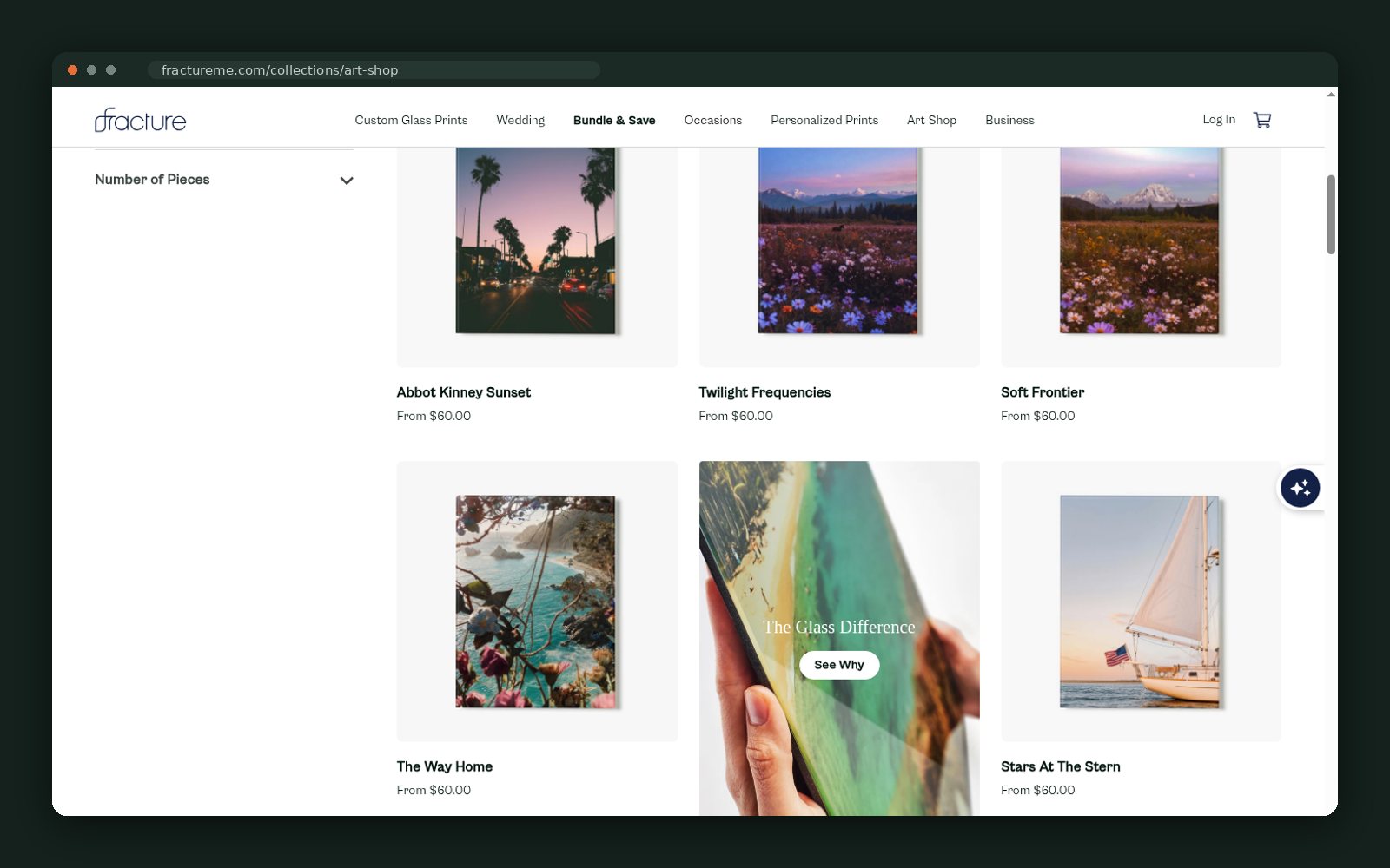 Curated art grid — landscape and photography