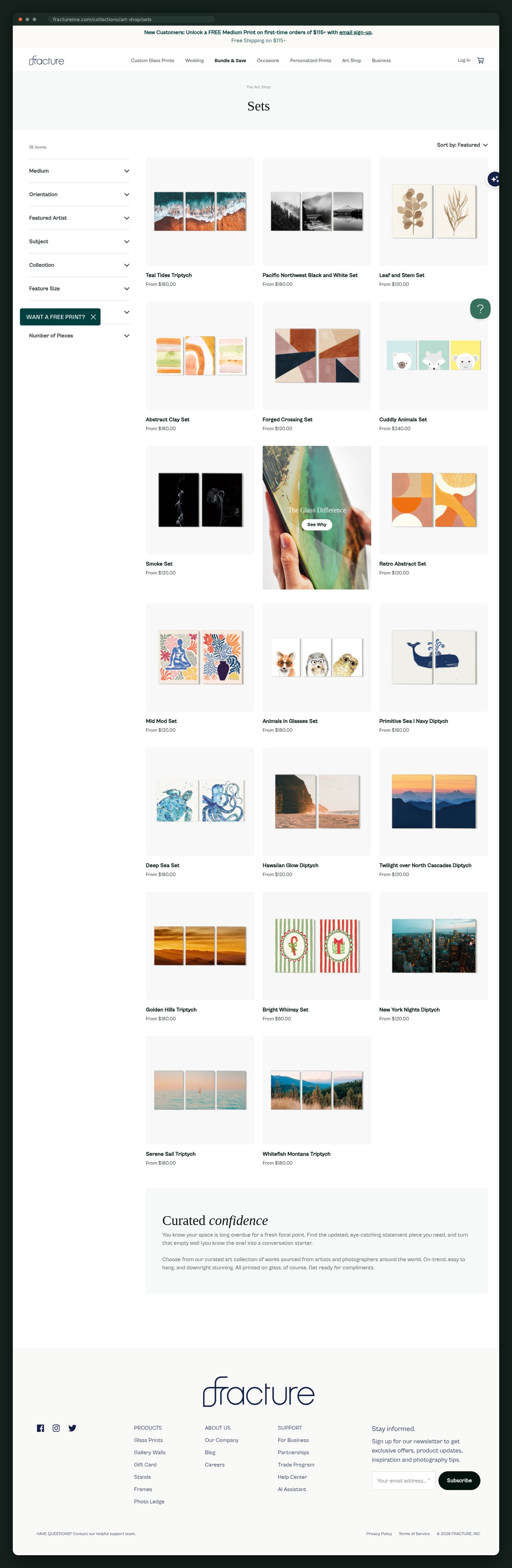 Art Shop Sets category, full scroll